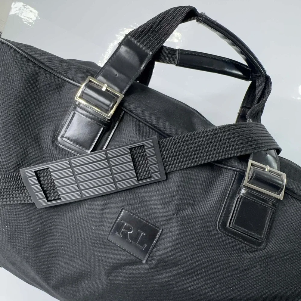Ralph Lauren RL Black Large Duffle Weekender Travel Bag 24